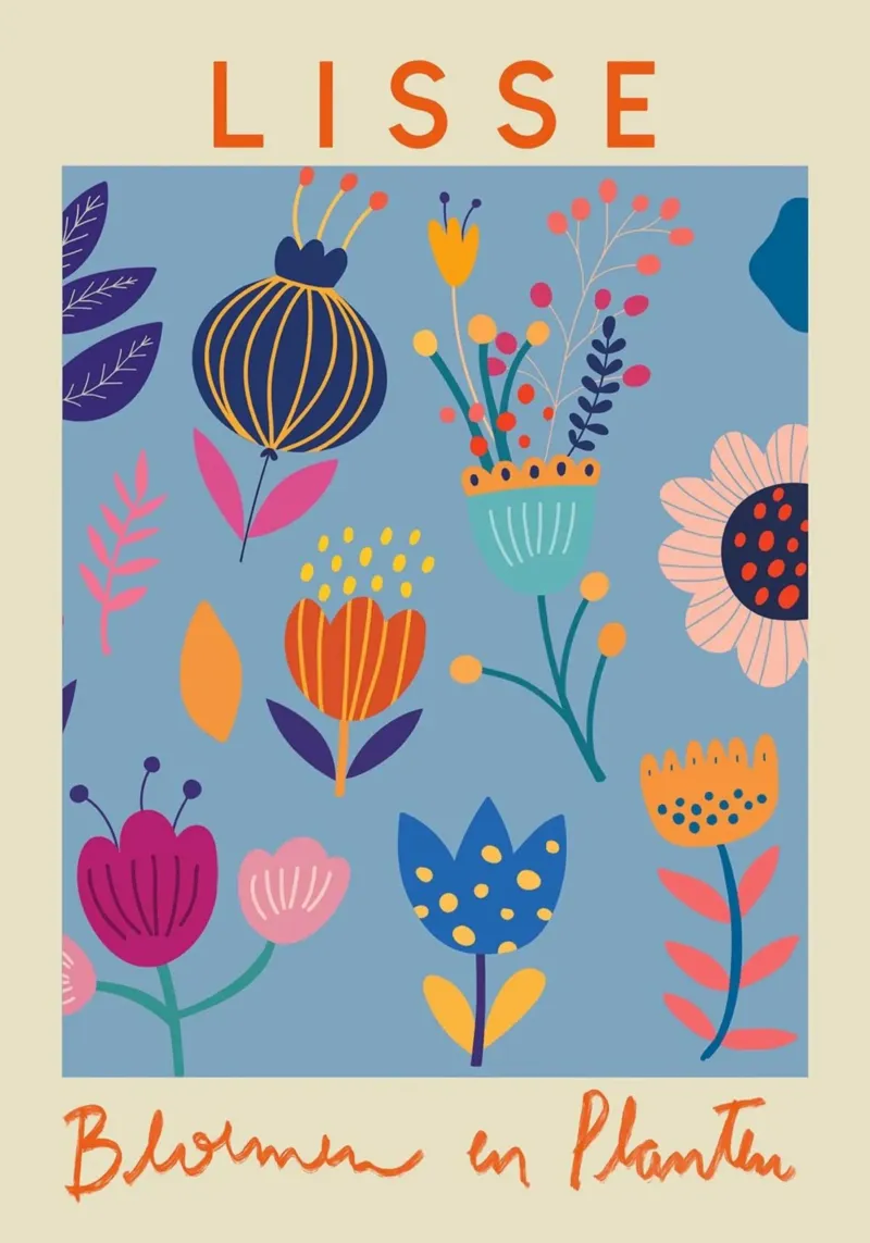 Fiori e piante di Lisse - La vibrante arte floreale olandese poster con telaio in plastica da homdeco