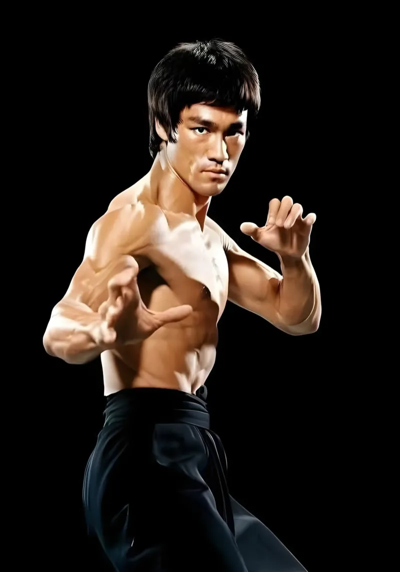 Bruce Lee backlit film by Low poly art