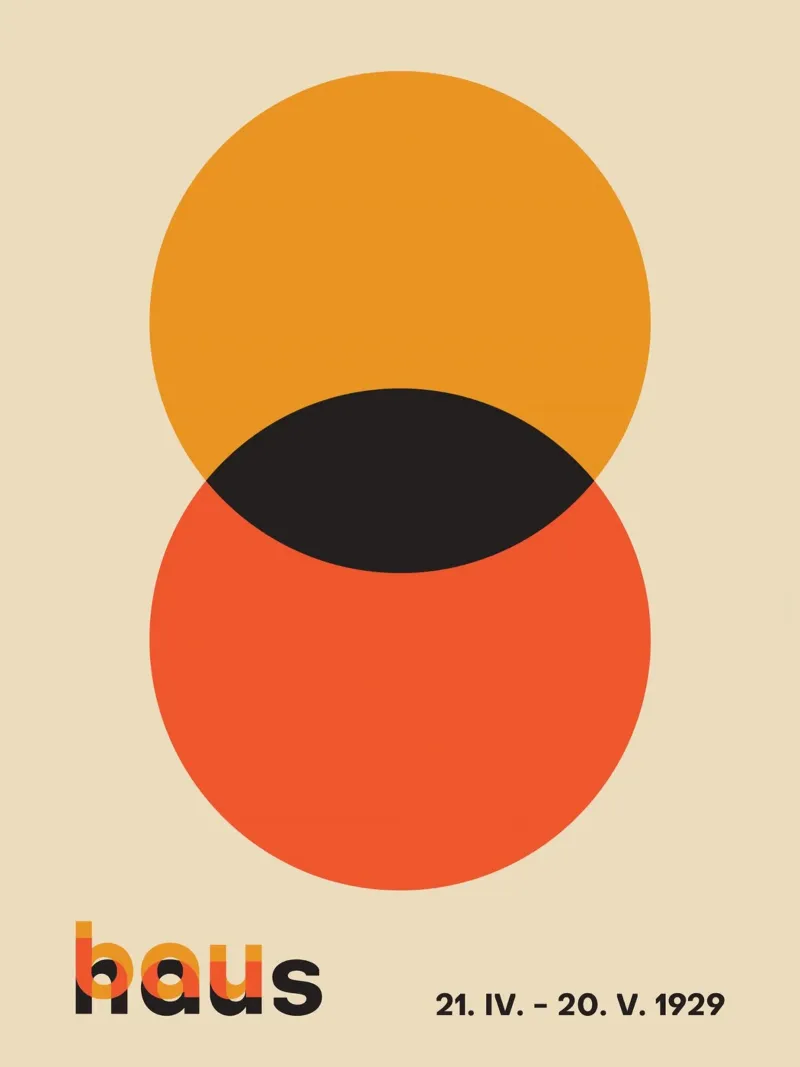 orange circles overlapping shapes canvas by Amber Hughes