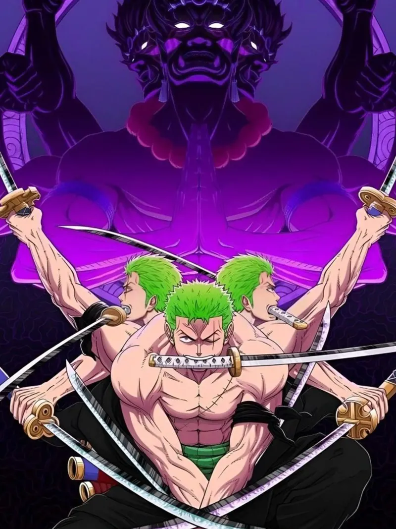 Roronoa Zorro One Piece pellicola backlit da Musadad Shop