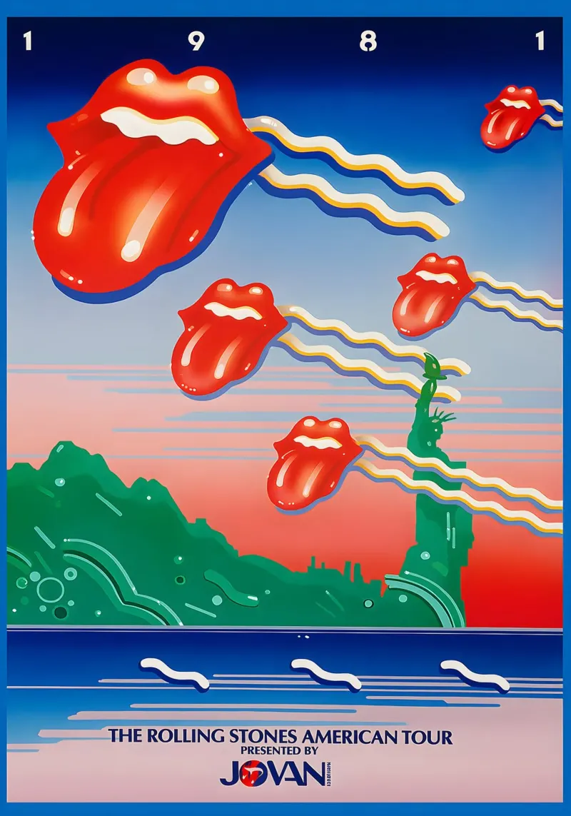 The Rolling Stones Mick Jagger 1981 American Tour canvas by DGUnder