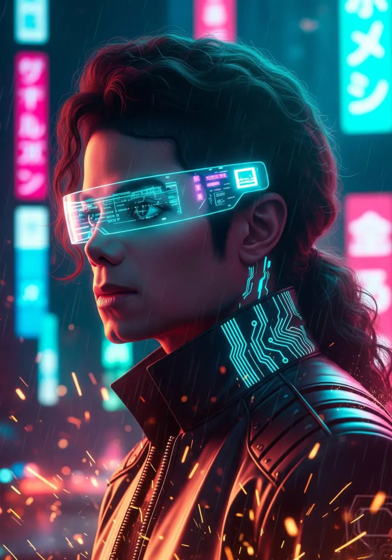 Michael Jackson - Cyber Punk art (1) pellicola backlit da Lembayung art