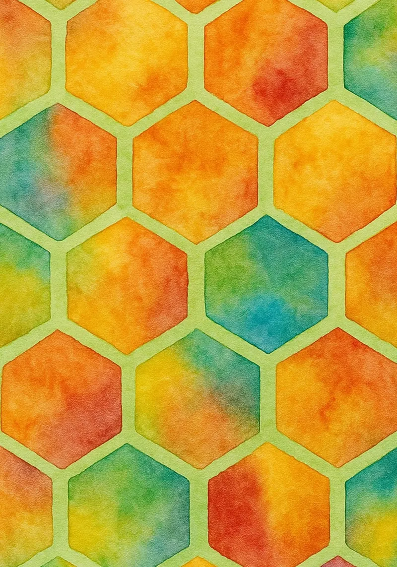 Bienenstock abstrakte Zeichnung ilustration Backlit Folie von Permatax