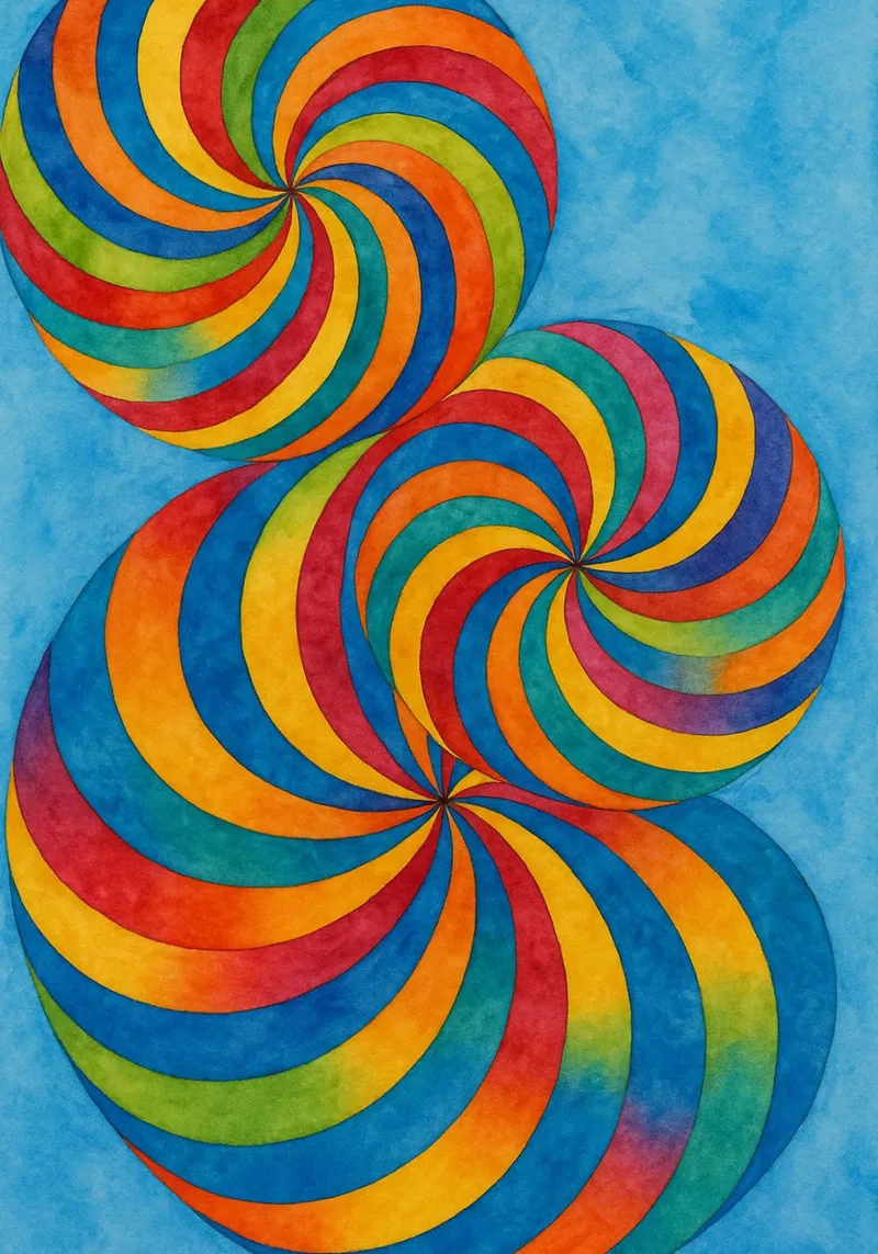 circular abstract drawing ilustration canvas by Permatax