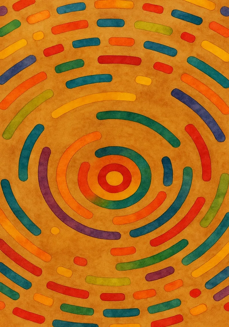 labyrint omtrek abstracte tekening ilustratie canvas van Permatax