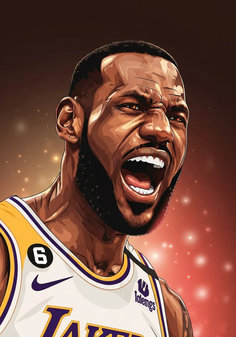 Lebron James portrait (1) pellicola backlit da Lembayung art