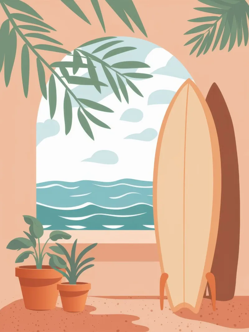 Serene rust op Surfside canvas met Baklijst van Prism Ritual