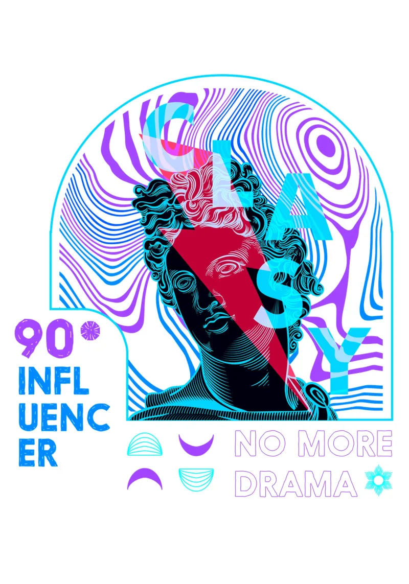 Ilustración artística sin dramas y con clase poster con marco de plástico de Urban Life