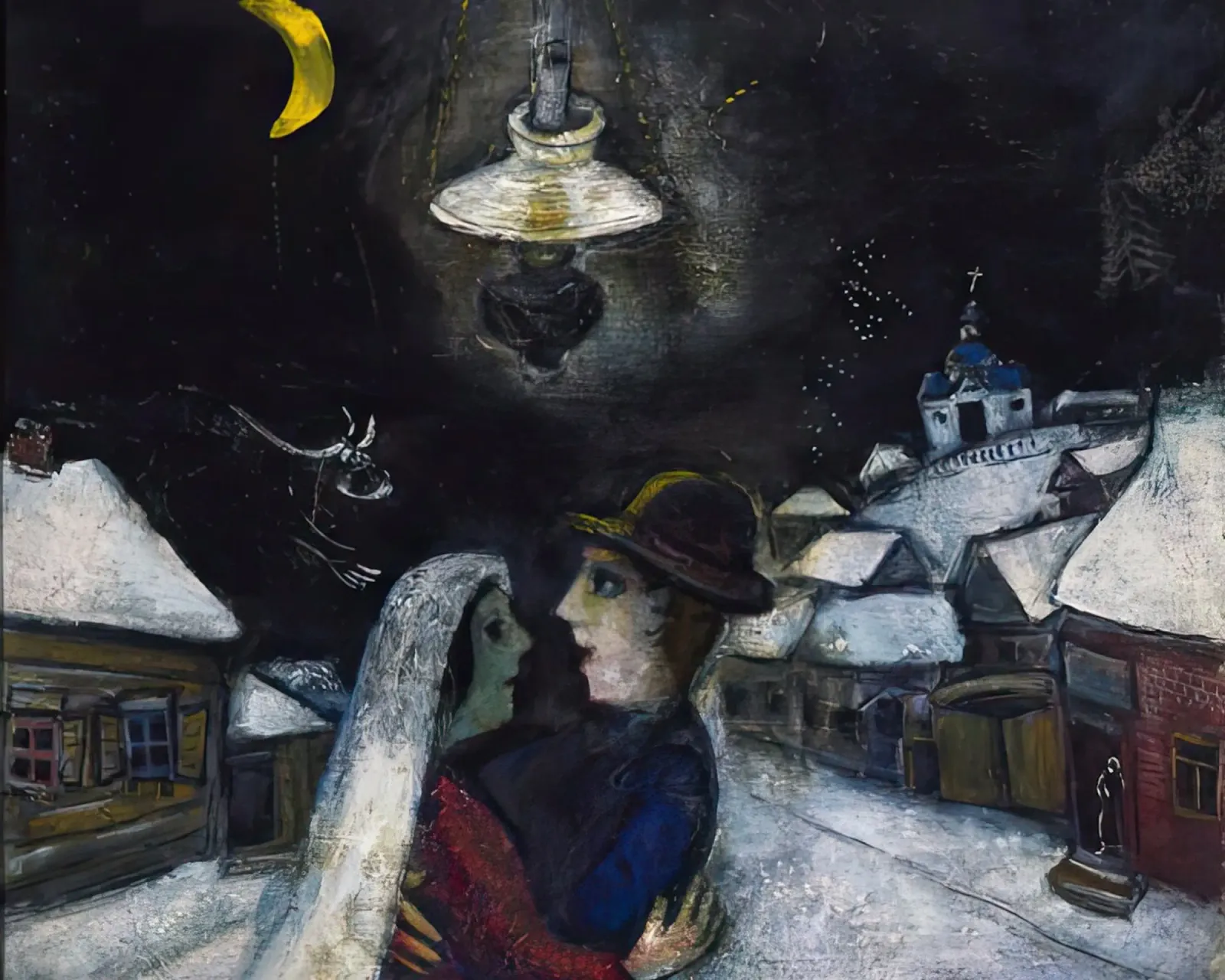 Nella notte Marc Chagall pellicola backlit da MC Exhebition