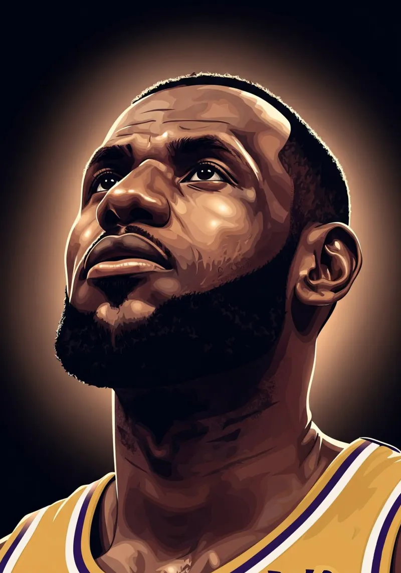 Lebron James portrait (6) pellicola backlit da Lembayung art