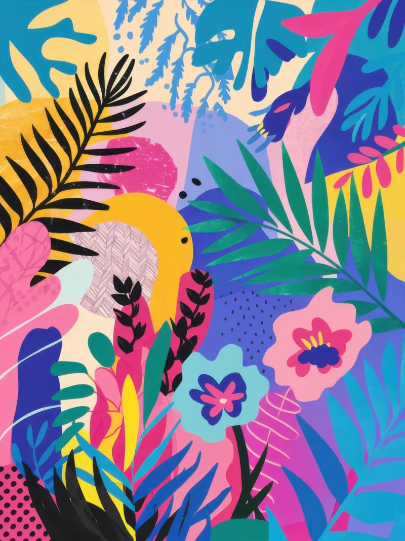 Levendige Jungle Symfonie canvas van Bring Haven