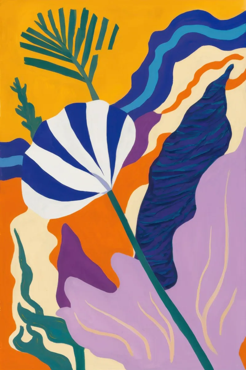 Abstracte botanische majesteit hahnemühle van Prism Ritual