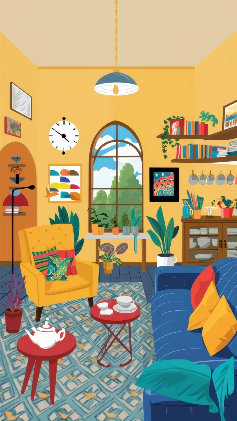 Skurriles Katzen-Interieur Acryl-Glas von Solar Paint
