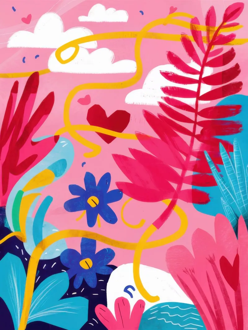 Electric Love Jungle canvas by Bring Haven