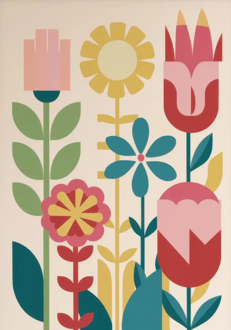 Modern Folk Garden poster by Prism Ritual