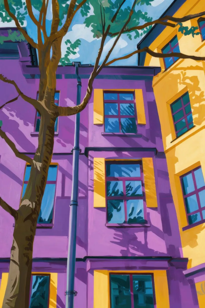 Psychedelic Urban Facade poster by Prism Ritual