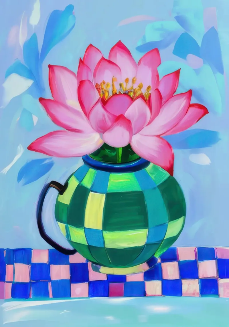 Gelassene Lotus-Stille Hahnemühle von Solar Paint