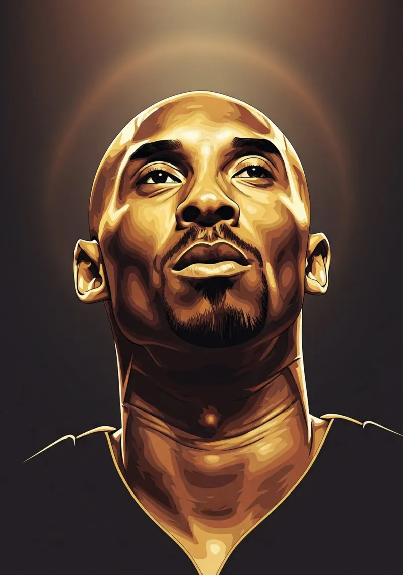 Kobe Bryant portrait (6) pellicola backlit da Lembayung art
