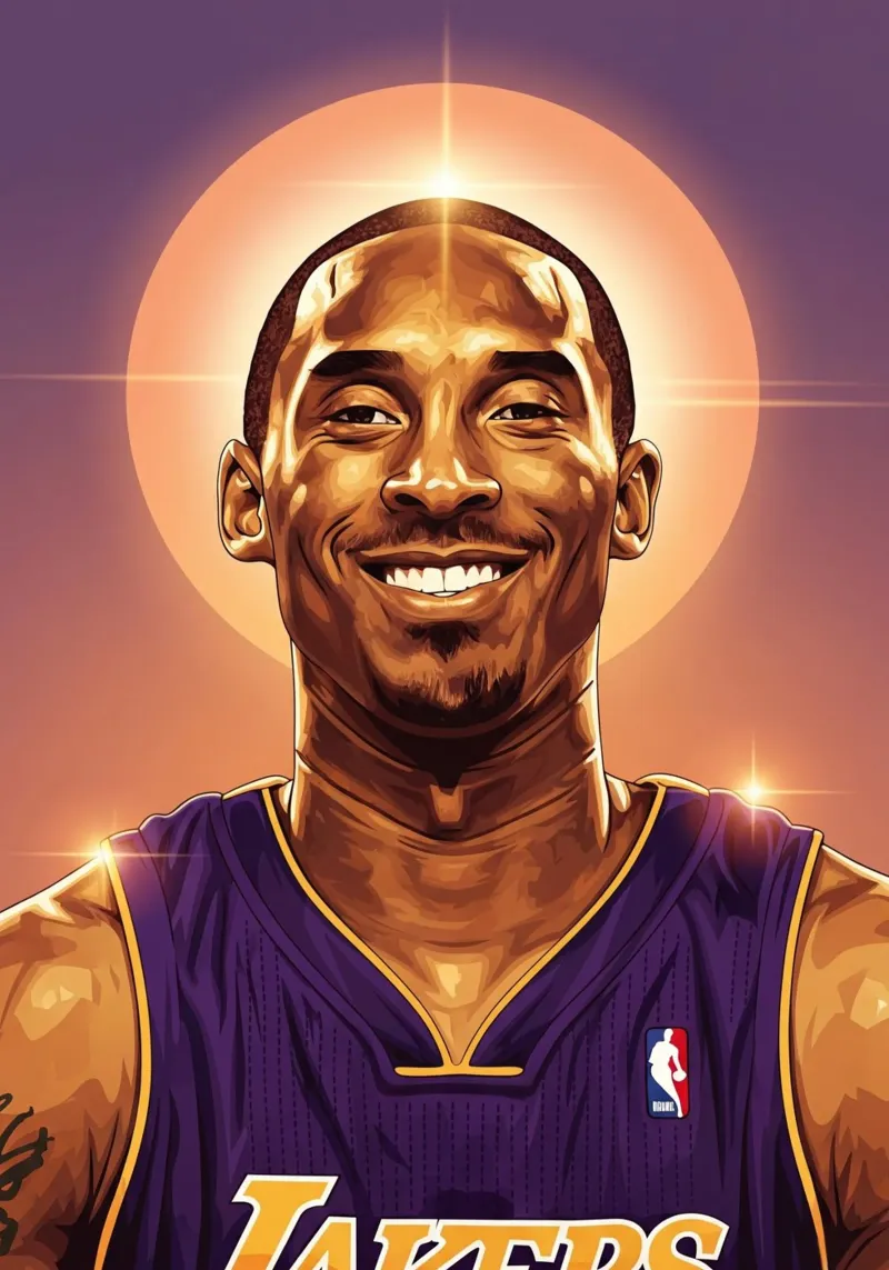 Kobe Bryant portrait (8) alluminio dibond da Lembayung art