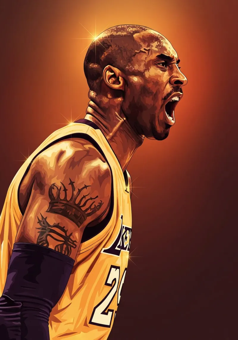 Kobe Bryant portrait (9) carta hahnemühle da Lembayung art