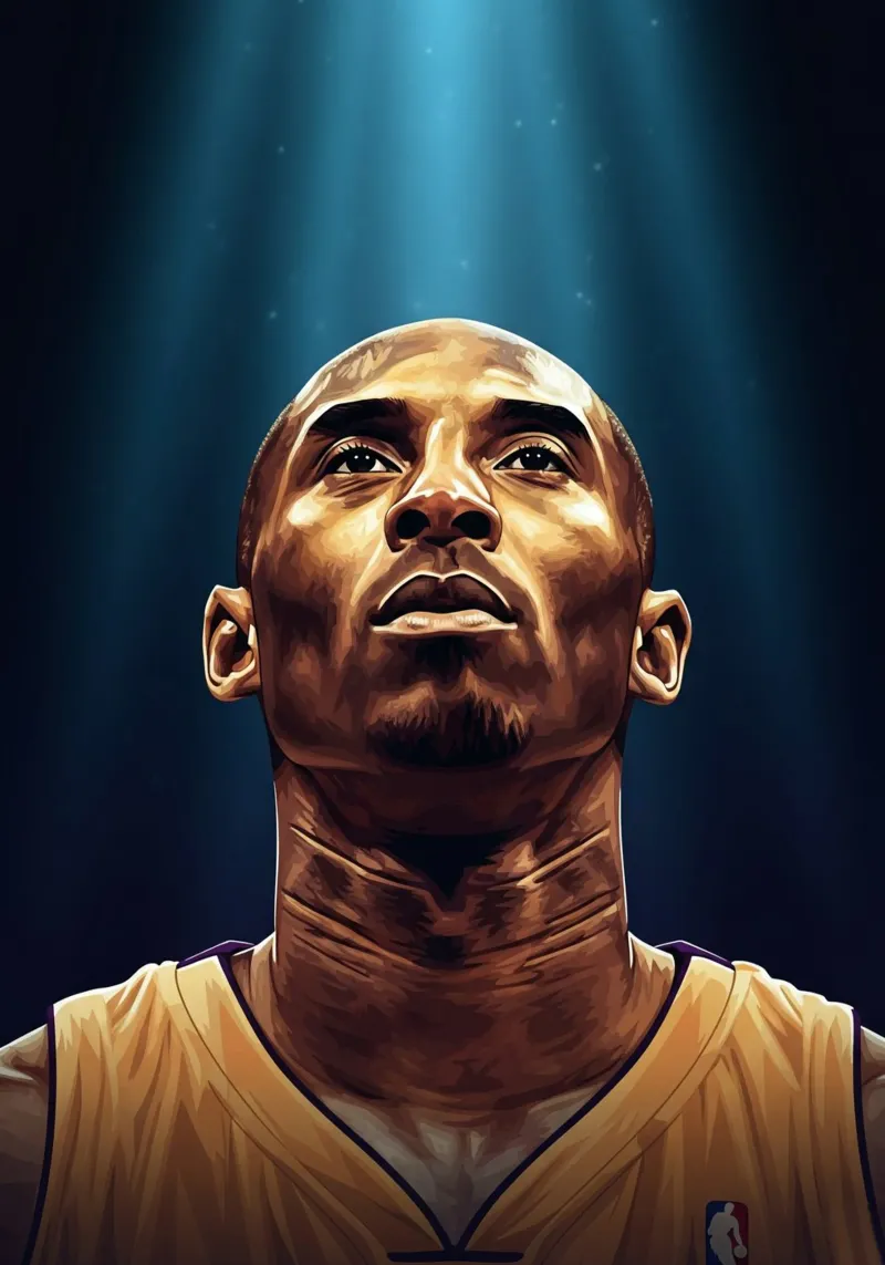 Kobe Bryant portrait (10) pellicola backlit da Lembayung art
