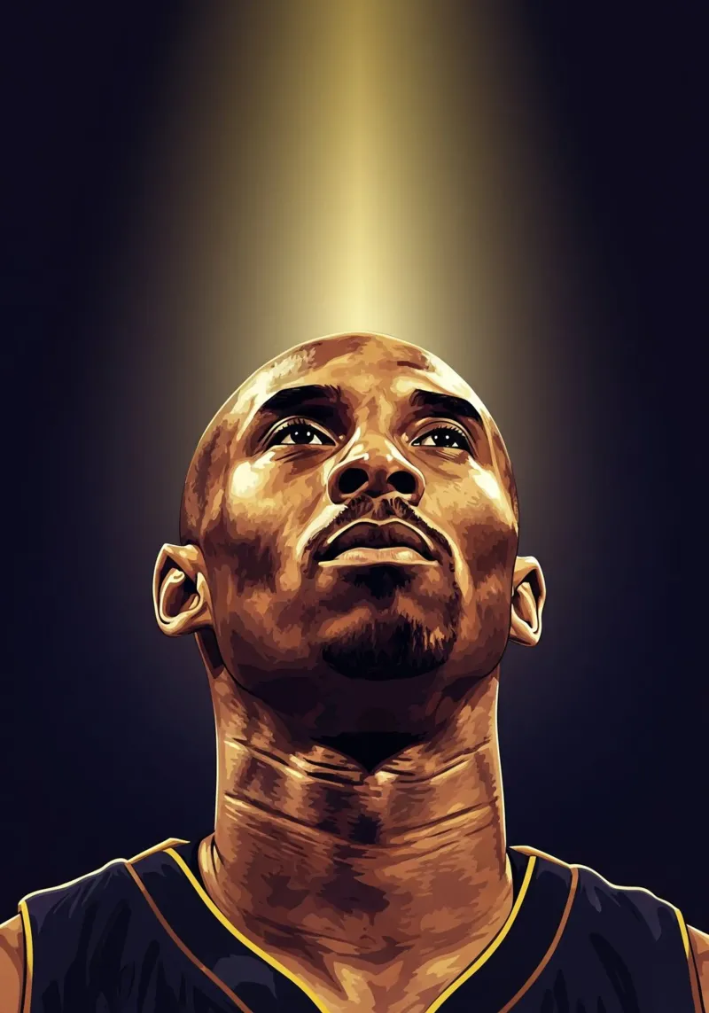 Kobe Bryant portrait (12) alluminio dibond da Lembayung art