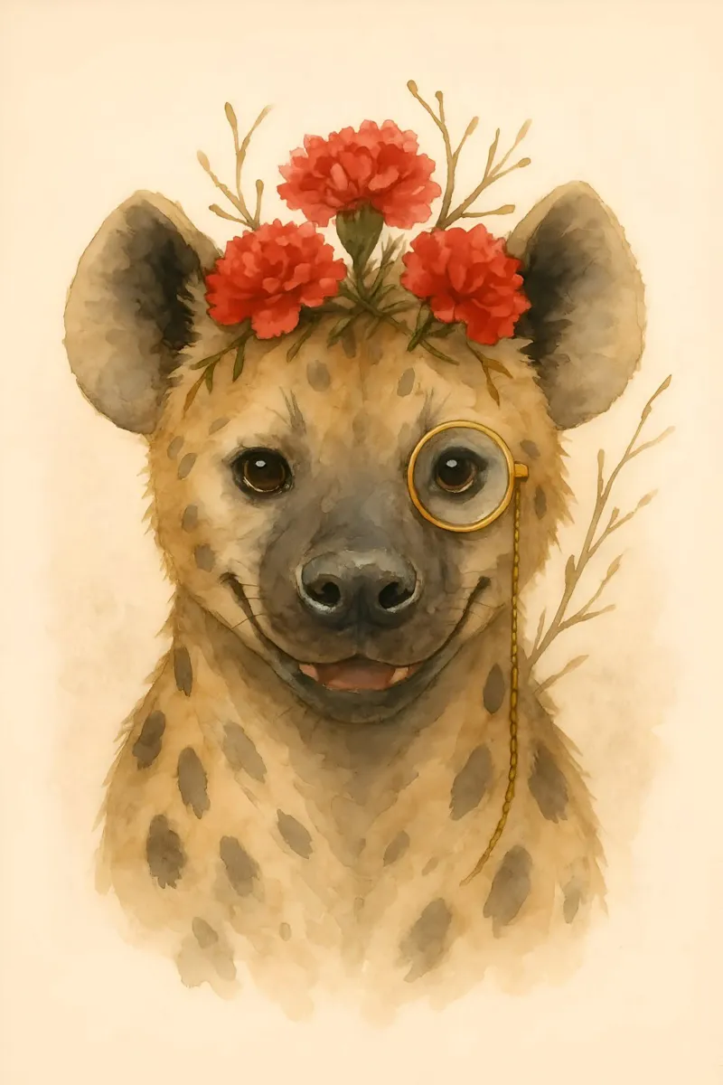 Dapper Hyena: Il fiore del monocolo pellicola backlit da Graceful Desine