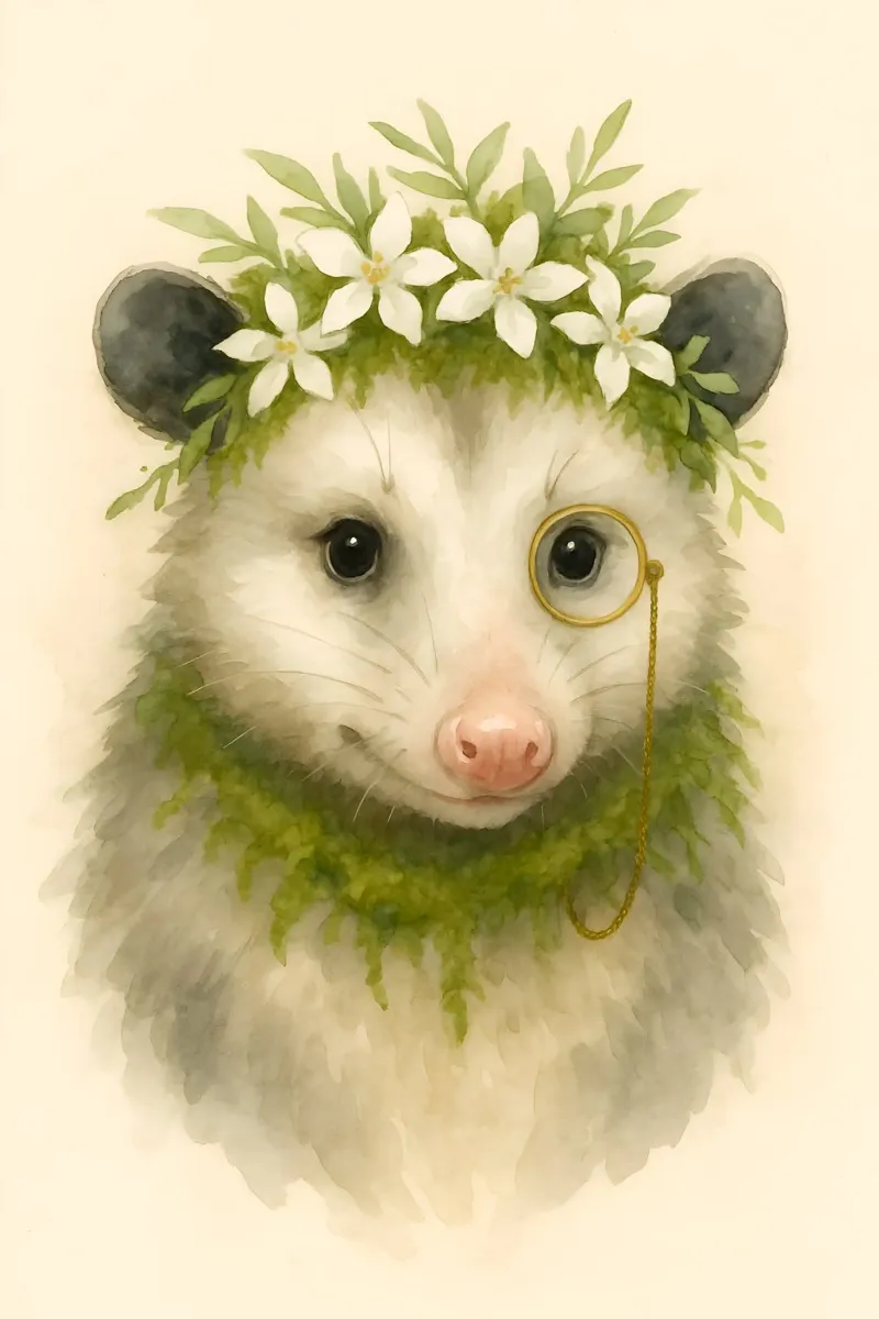 Il professor Possum in fiore pellicola backlit da Graceful Desine