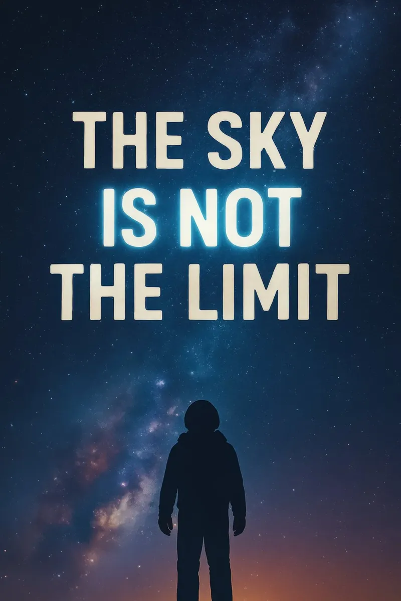 The sky is not the limit motivation alluminio dibond da RB-Quotes