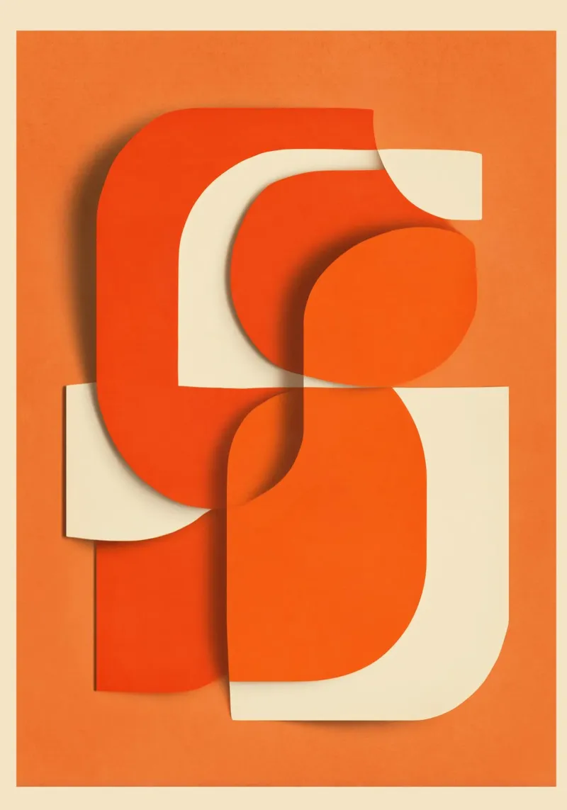 Retro Orange Layers pellicola backlit da Verse