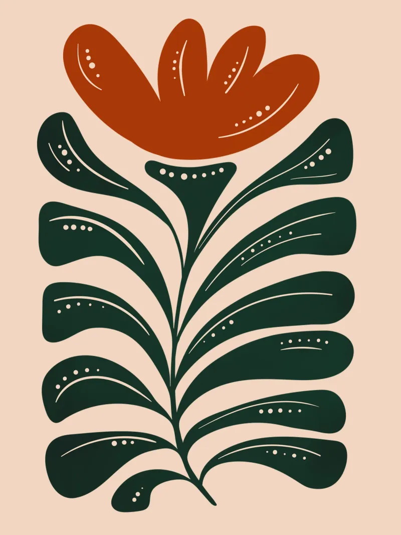 Boho Emerald Flower Glow carta hahnemühle da Dream Print Designs
