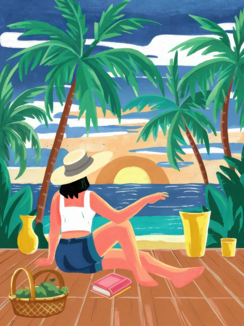 Beatitudine da spiaggia tropicale pellicola backlit da Frosh Pallete