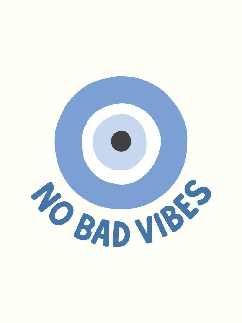No bad vibes evil eye protection carta hahnemühle da Vivdesign