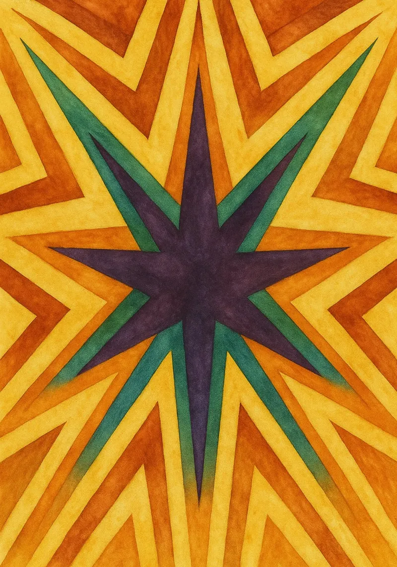 Stern abstrakte Zeichnung Illustration Hahnemühle von Permatax