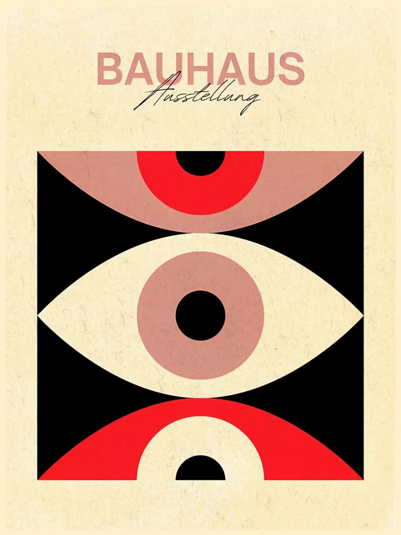 Poster della mostra Bauhaus Occhio astratto carta hahnemühle da Ashley Studio