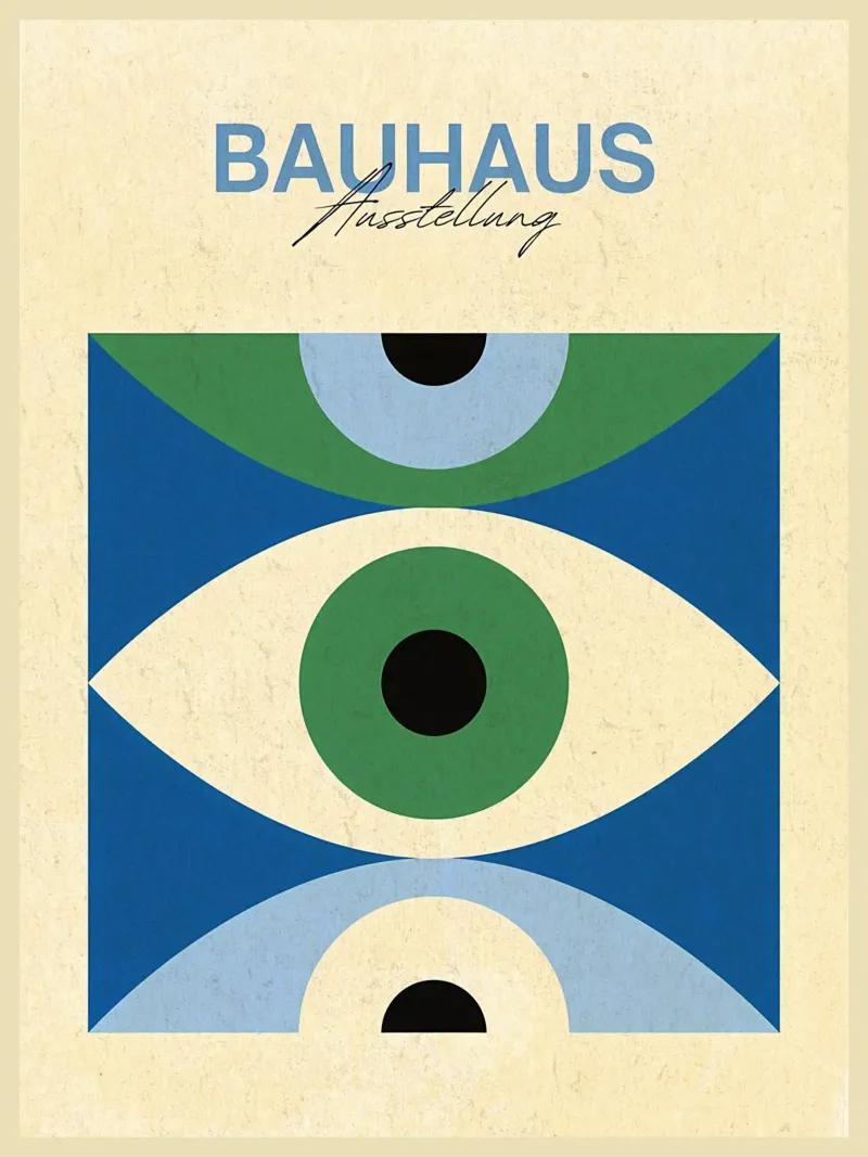 Bauhaus Ausstellung Abstract Eye Art Poster von Ashley Studio