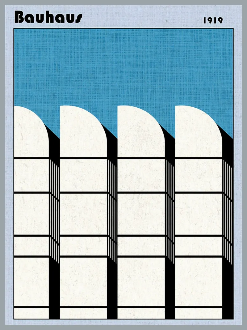 Poster Bauhaus 1919 pellicola backlit da Ashley Studio