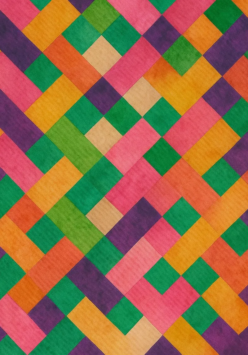 webbing kleurrijke abstracte tekening ilustratie canvas van Permatax