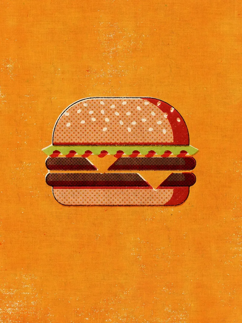 Hamburger pellicola backlit da Matlock Studio