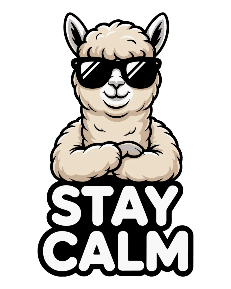 Stay Calm Alpaka pellicola backlit da Shirtfantastisch