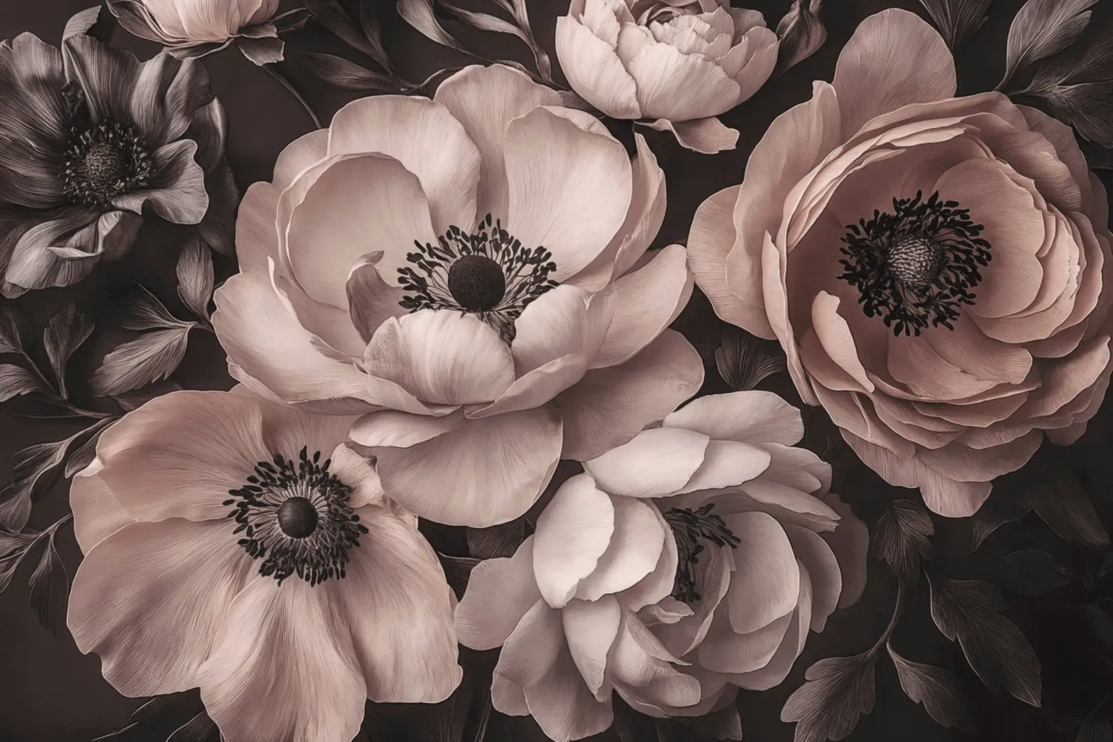 Antiker Blumenschmuck Pastellrosa Poster von Andrea Haase Floral Passion