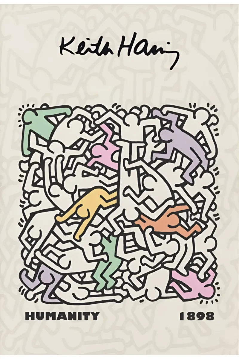 Keith Haring - Abstract art painting metacrilato de Deepness