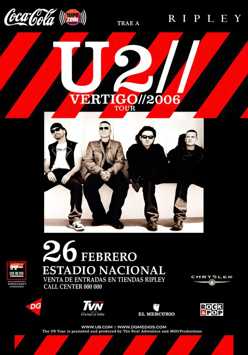 U2 Vertigo 2005 Sold Out CONCERT Tour backlit film by DGUnder