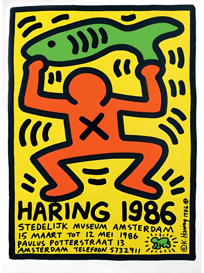 Keith Haring - Artist Painting pellicola backlit da Deepness
