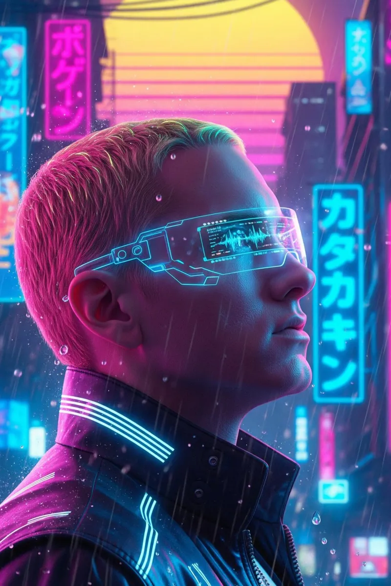 Eminem - Cyber Punk art style poster by Lembayung art