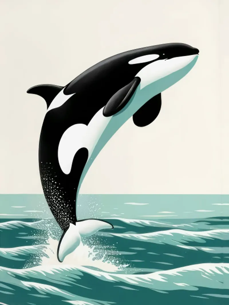 Orca Whale pellicola backlit da edward shop