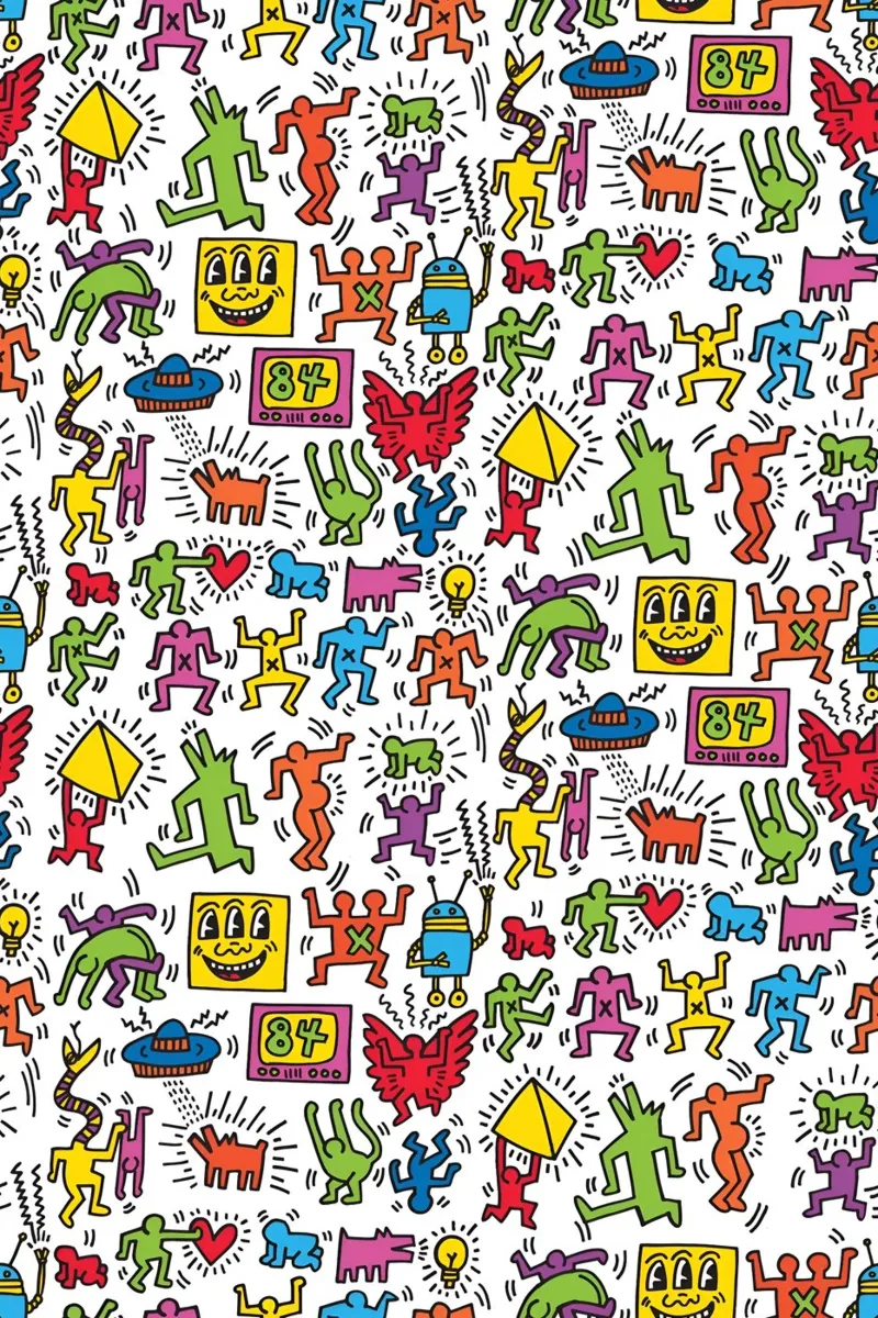 Keith Haring - Doodle pellicola backlit da Deepness