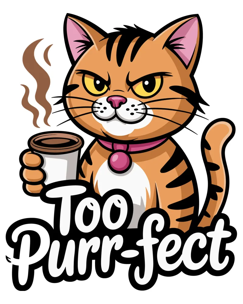 Too-Purr-fect Cat pellicola backlit da Shirtfantastisch