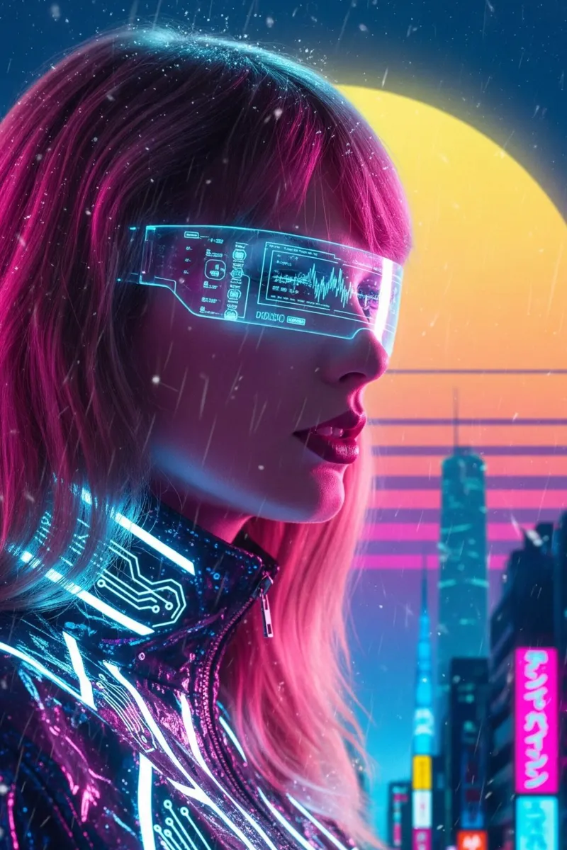 Taylor Swift - Cyber Punk art style (2) pellicola backlit da Lembayung art