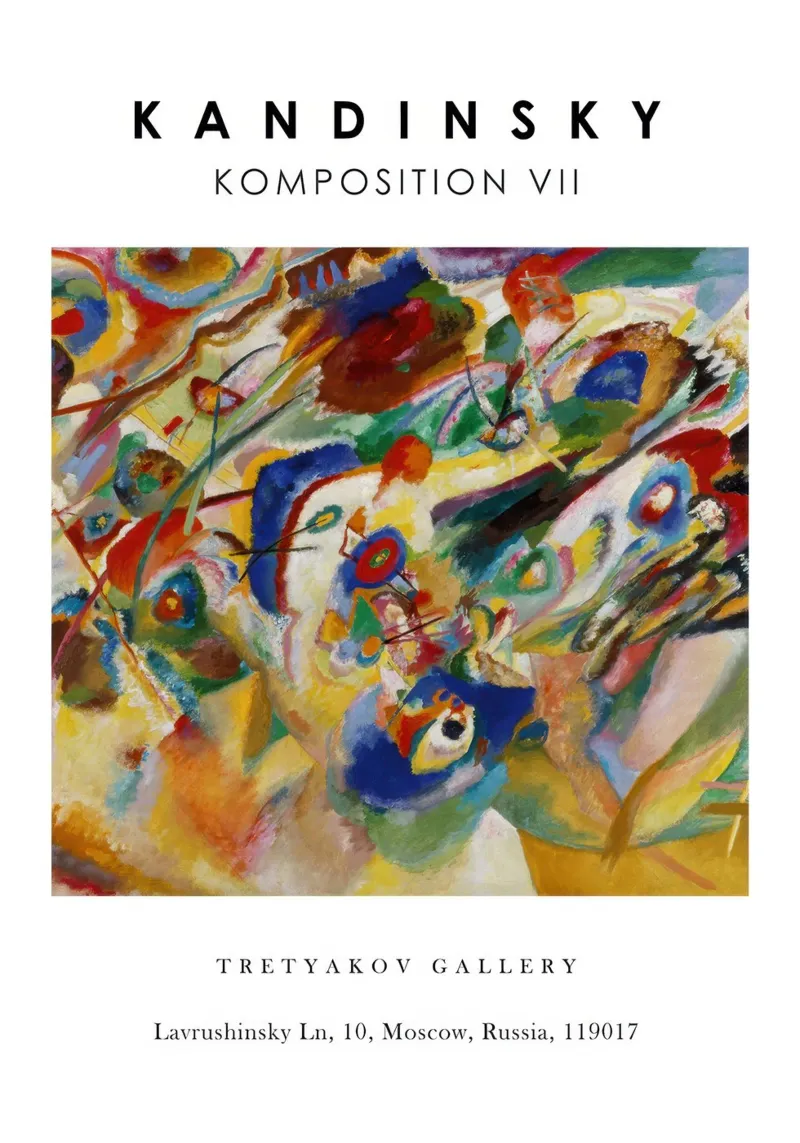 Mostra Komposition VII Bianco - Vasili Kandinsky pellicola backlit da Kakakoi